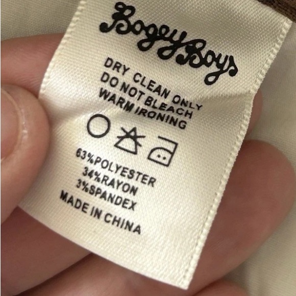 Bogey‎ Boys Big Check Pants Brown Macklemore Golfing Retro 70’s Artsy Funky NEW - Picture 7 of 9